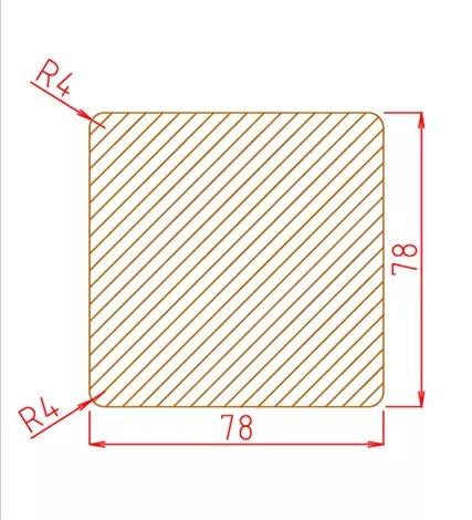 Sloupek 78x78 mm